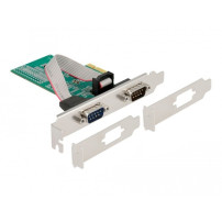 DeLOCK Scheda PCIe x1 a 2x Seriale RS-232, Scheda di interfaccia