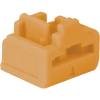 Lindy 47898 clip sicura Bloccaporte RJ-45 Arancione Acrilonitrile butadiene stirene (ABS) 20 pz, Castello