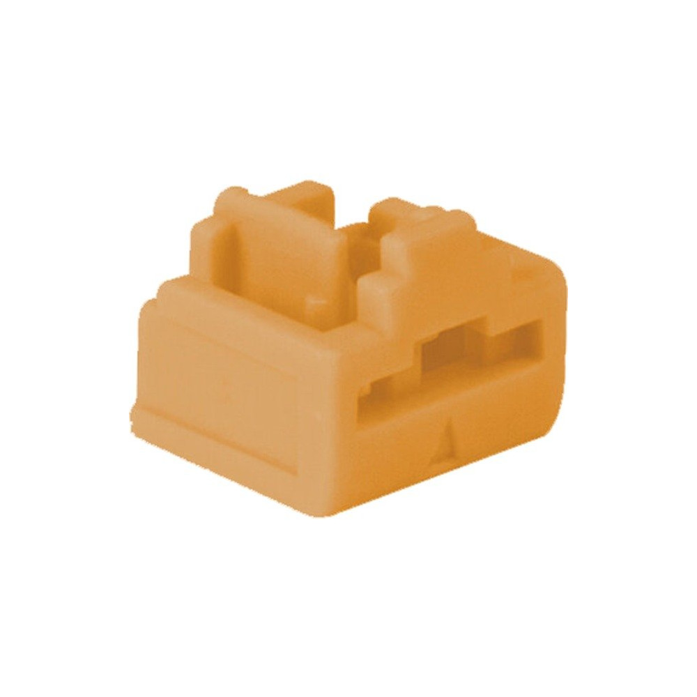 Lindy 47898 clip sicura Bloccaporte RJ-45 Arancione Acrilonitrile butadiene stirene (ABS) 20 pz, Castello