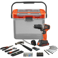 BLACK+DECKER Trapano avvitatore a percussione a batteria BCKSB02, 18 volt, Cordless