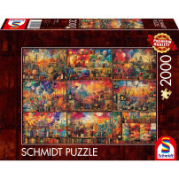 Schmidt Spiele Pausa piacevole: in viaggio con libri e vino, Puzzle