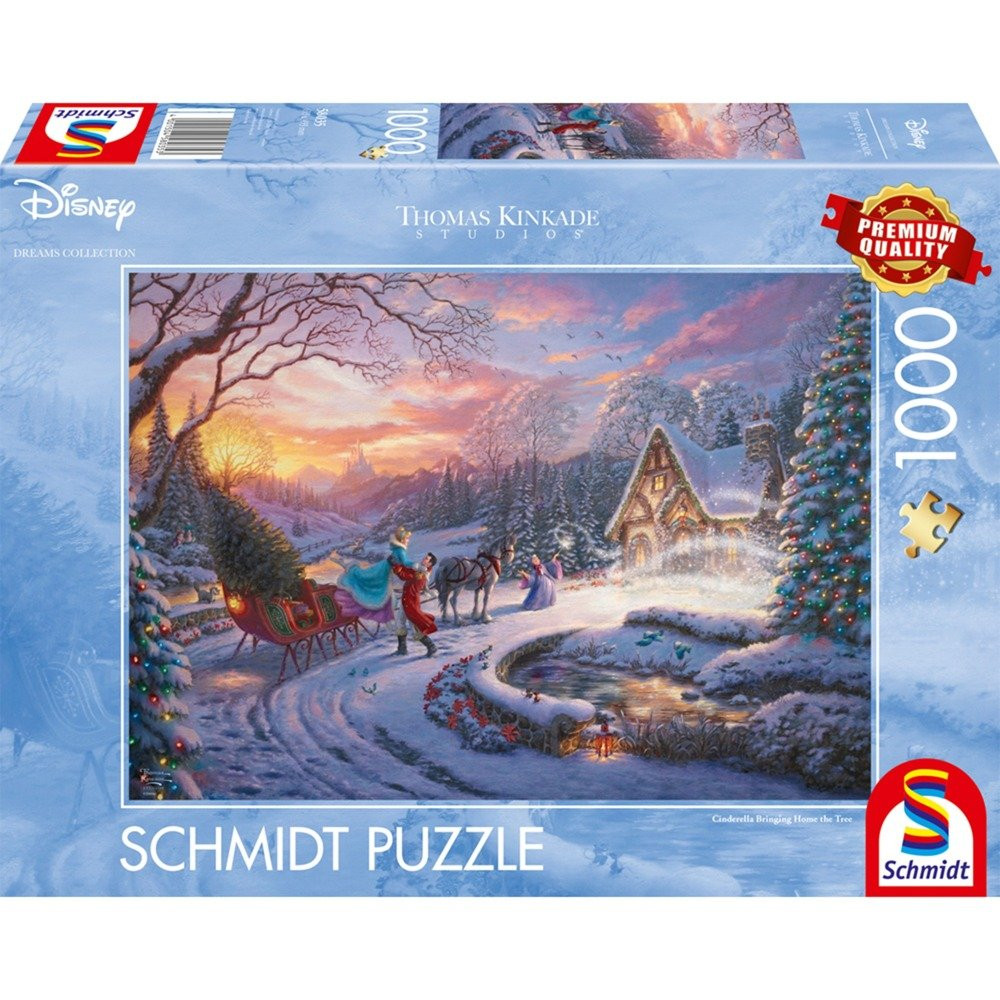 Schmidt Spiele Thomas Kinkade Studios: Disney Dreams Collection - Cinderella Bringing Home the Tree, Puzzle