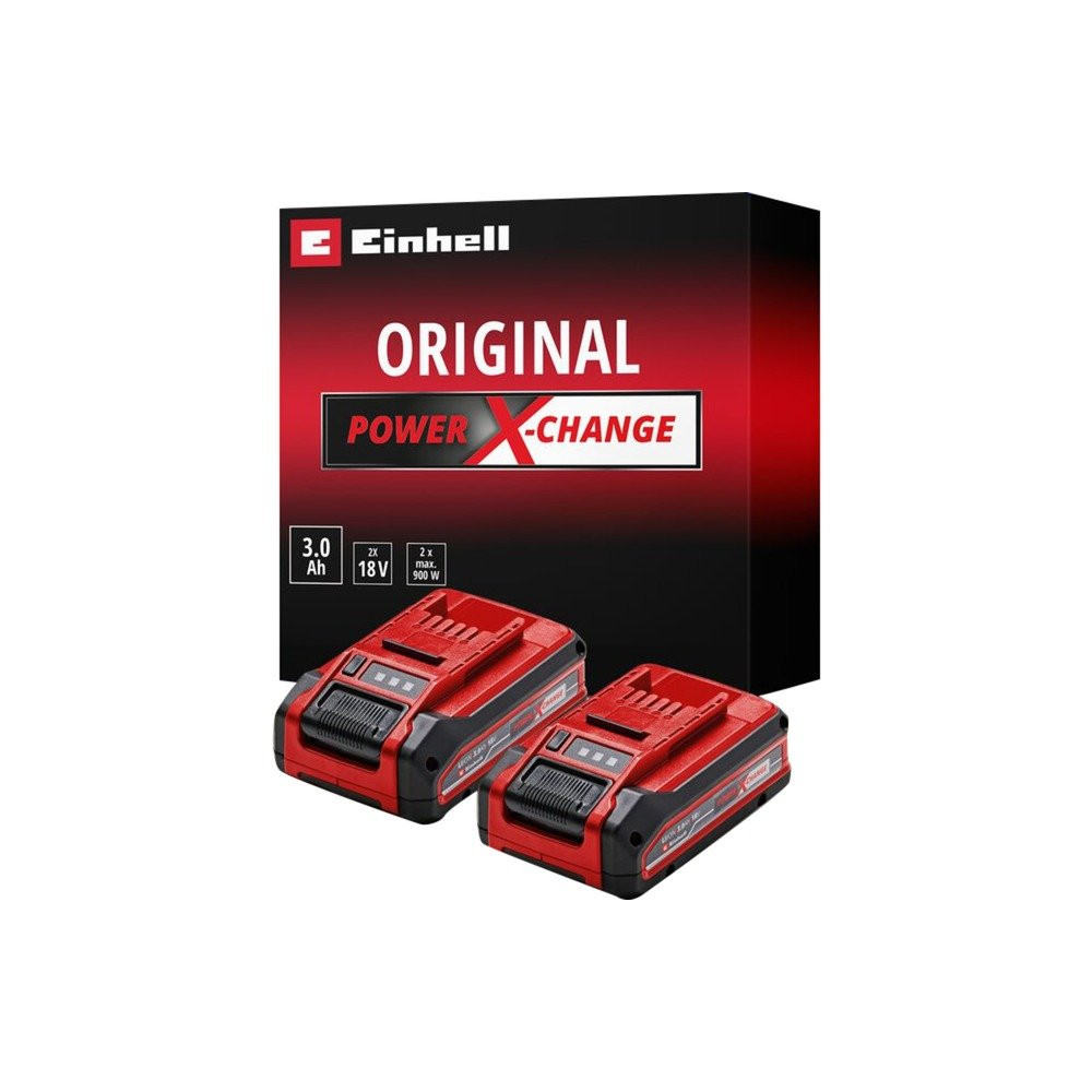 EINHELL Batteria Power-X-Change Plus TWIN-PACK 18Volt 3,0Ah