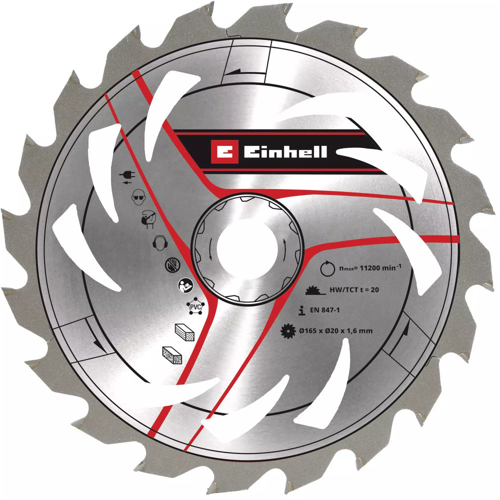 EINHELL Lama per sega circolare HM, Ø 165 x 20mm, 1,6mm, 20 denti