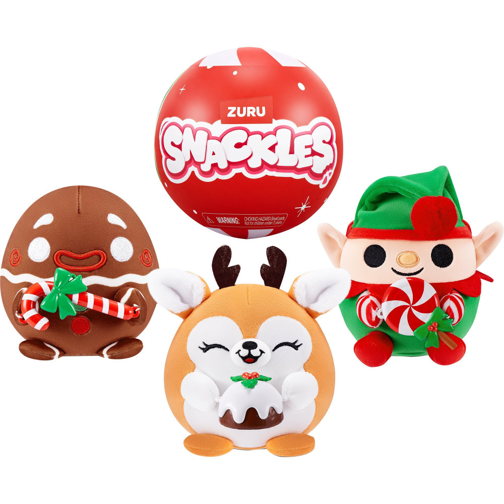 ZURU Snackles Christmas, Peluche animali