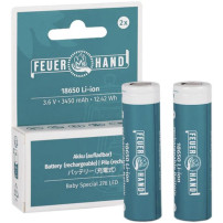 Feuerhand Batterie Li-Ion 18650, 3.450mAh, set da 2, Batteria