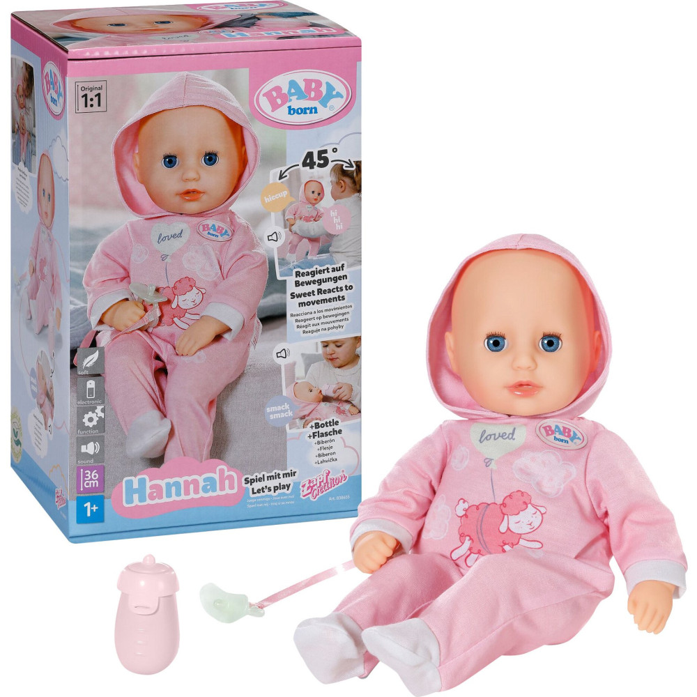 ZAPF Creation @BABY born Hannah Let's Play 36cm, Bambola