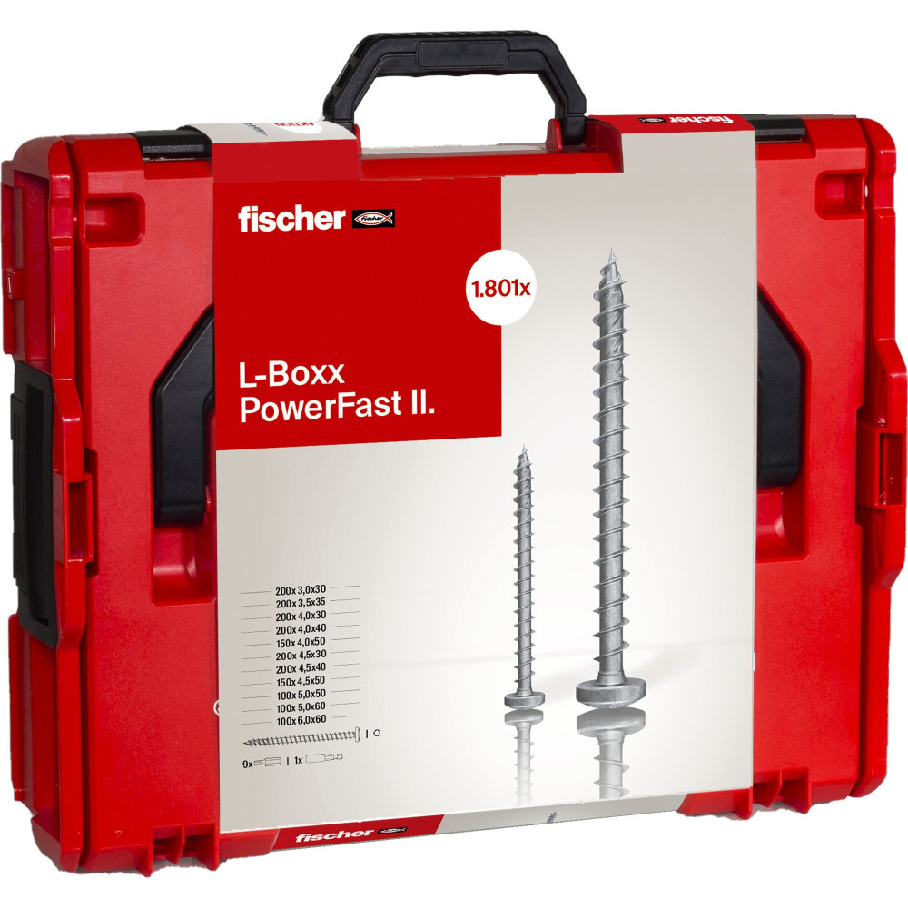 fischer L-BOXX 102 PowerFast II Pan-Head, Set di viti
