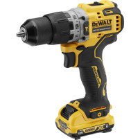 DEWALT Trapano avvitatore a percussione a batteria DCD706D2, 12Volt, Cordless