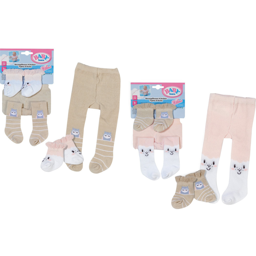 ZAPF Creation BABY born Tights & Socks Sheep 2ass.43cm, Accessori della bambola