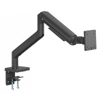 Braccio da scrivania singolo con morsetto e molla meccanica 1x LCD max. 49" 20kg, VESA: 75x75, 100x100, nero