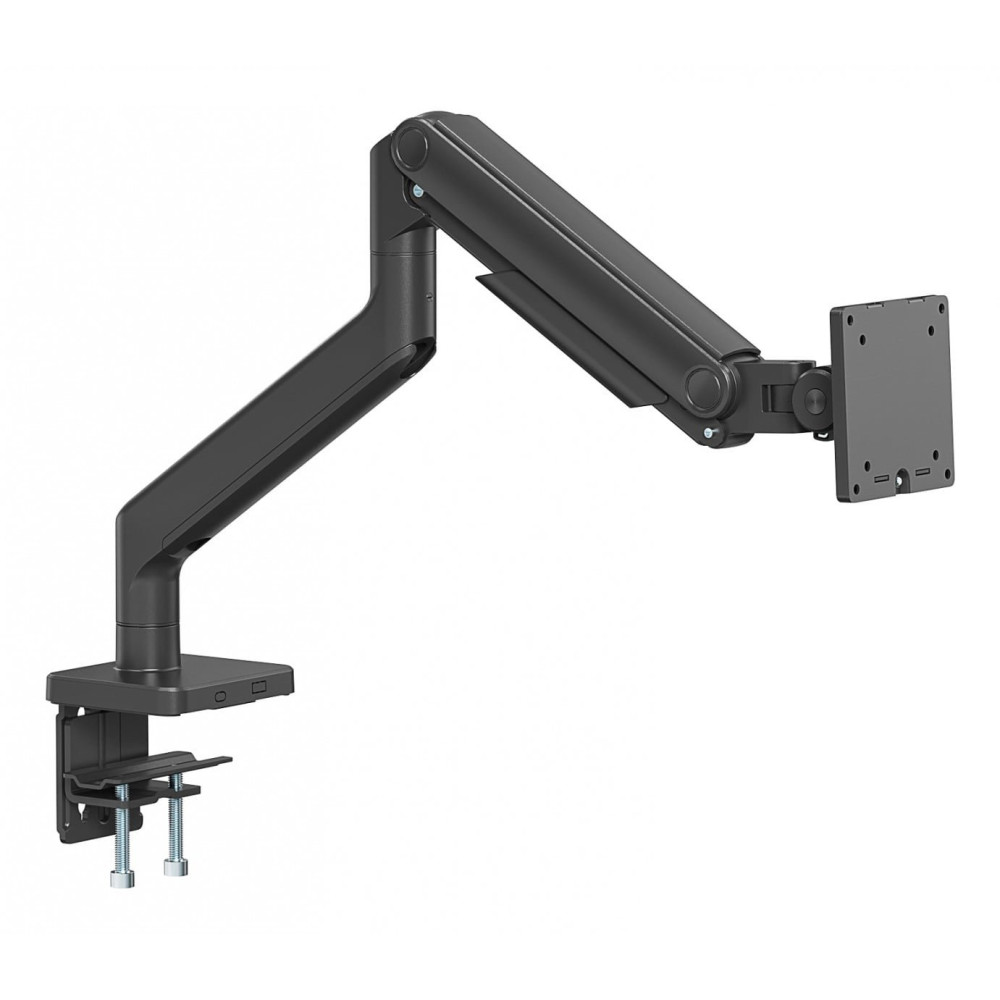 Braccio da scrivania singolo con morsetto e molla meccanica 1x LCD max. 49" 20kg, VESA: 75x75, 100x100, nero