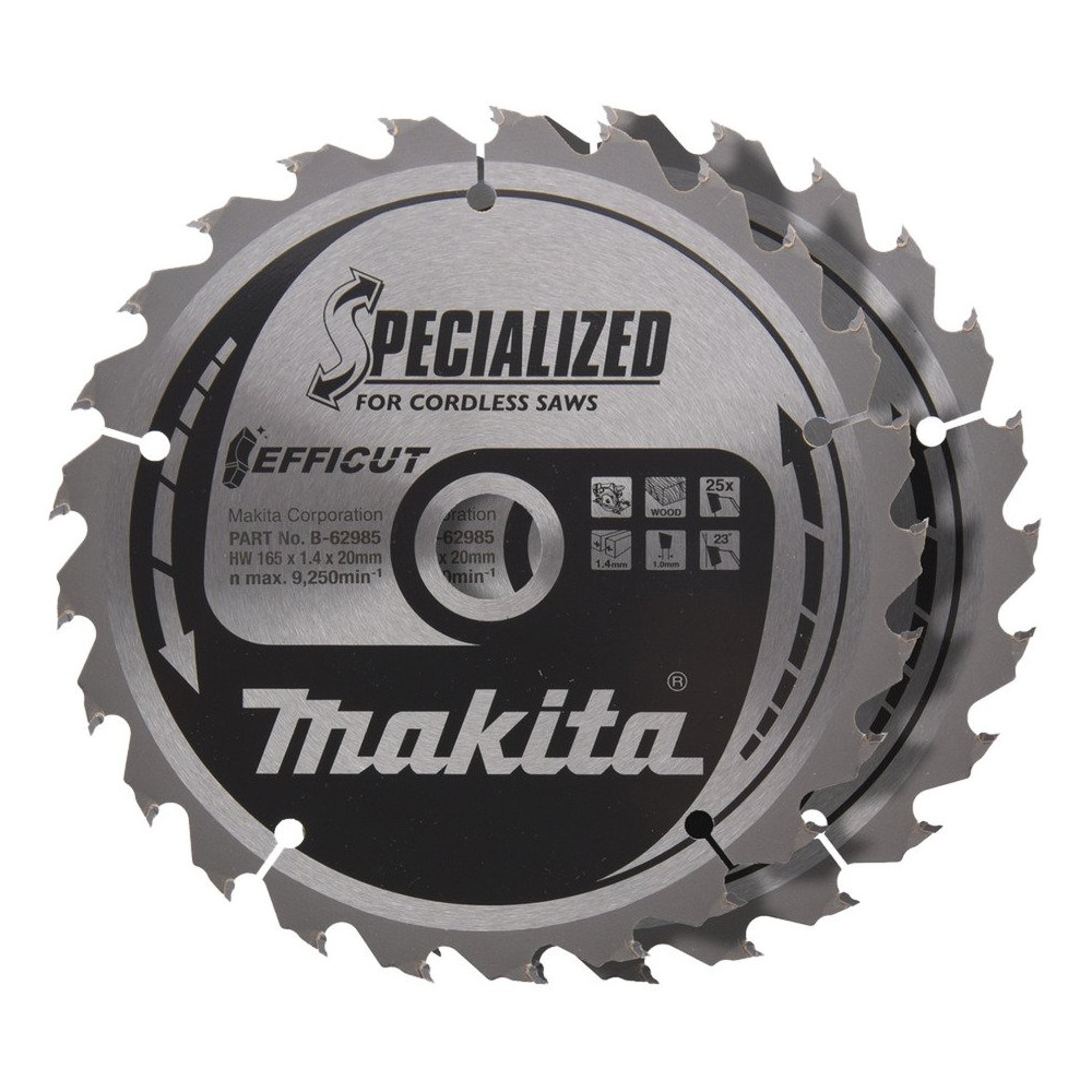 Makita Lama per sega circolare EFFICUT B-62985-2, Ø 165mm, 25 denti