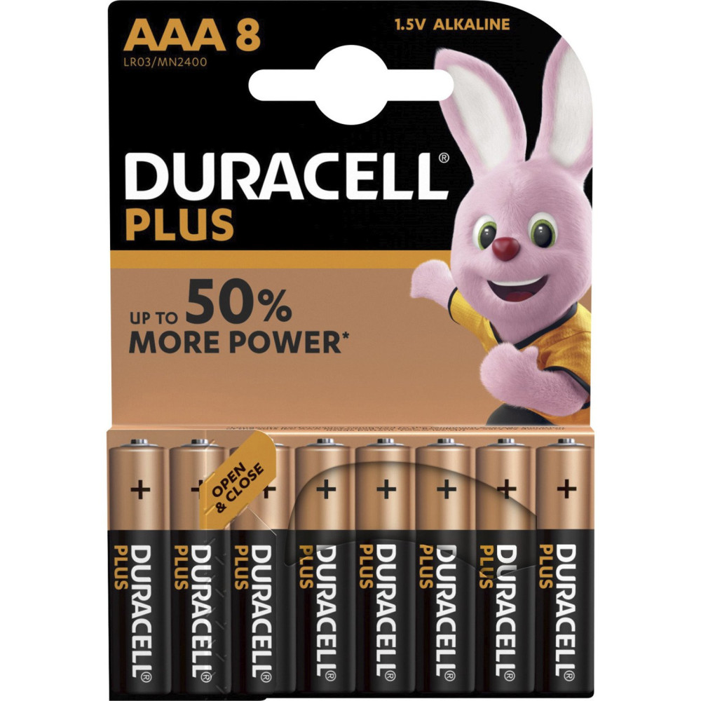 Duracell Batteria Alcalina Plus, Mignon AA LR06 1,5V, Extra Life