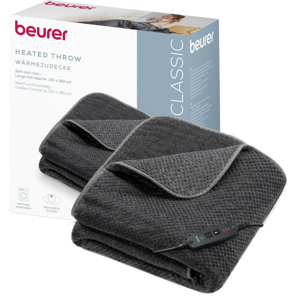 Beurer Coperta termica HD 65 Dark Grey, Coperte elettriche