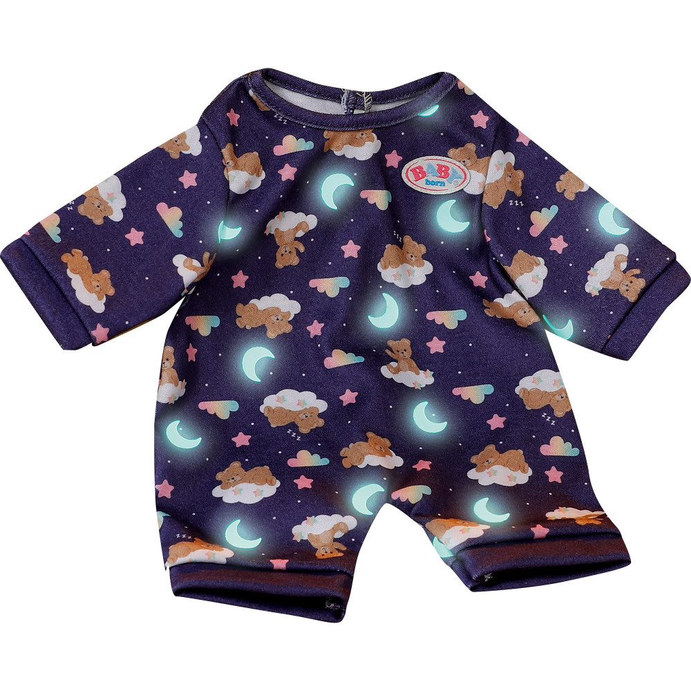 ZAPF Creation BABY born® Pigiama Teddy che si illumina al buio, Accessori della bambola
