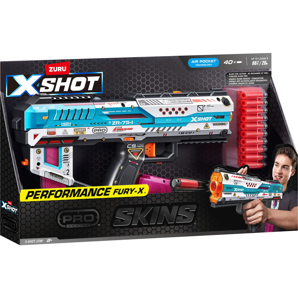 ZURU XSHOT Skins Fury-X, Blaster per freccette