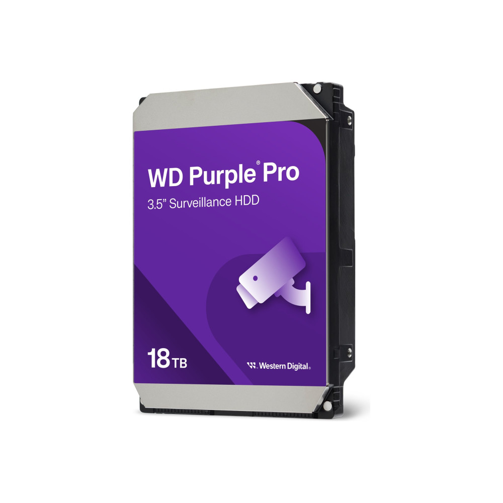 WD Purple Pro WD181PURP - Disco rigido interno - 18 TB - dimensioni 3,5 pollici (8,9 cm)