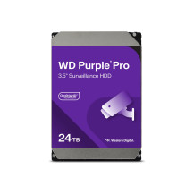 WD Purple Pro WD240PURP - Disco rigido - 24 TB - Sorveglianza, trasmissione video intelligente - interno - 3,5" (8,9 cm)
