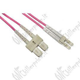 Link Accessori LKLCSC4502 cavo a fibre ottiche 2 m LC/UPC SC/UPC OM4 Porpora