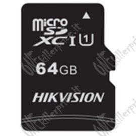SD-MICRO HIKVISION 64GB C1 CLASS 10 UHS-I  + ADATTATORE - HS-TF-C1(STD)/64G/Adapter