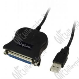 CAVO LINK USB A TO PARALLELO 25poli, M/F, 1,50MT, NERO, E20010