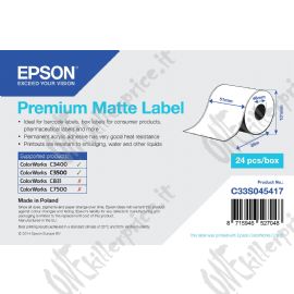 ORIGINAL Epson Etichette C33S045417 S045417 carta normale, opaco politenato, 51mm x 35m, VE=1